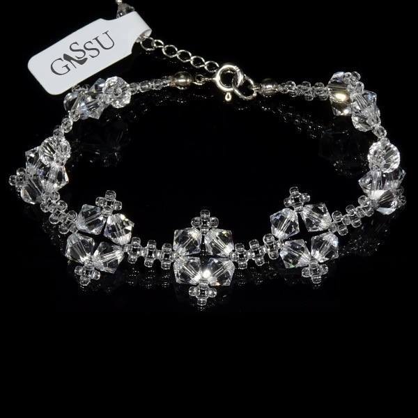 43056114_1949150775128555_7617743408538320896_n.jpg BRANSOLETKA z kryształów Precioso oraz japońskich koralików Toho - obrazek 1