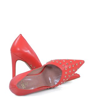 GASSU ANAHIT , czerwone szpilki z dżetami - z przodu