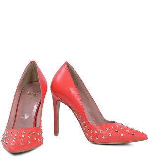 GASSU ANAHIT , czerwone szpilki z dżetami - z przodu
