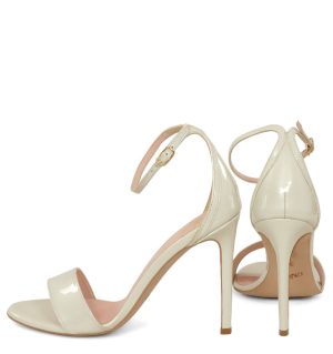 GASSU AVA ecru sandały na obcasie - z tyłu