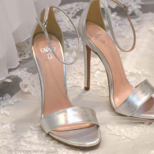 Szpilki GASSU srebrne - po skosie