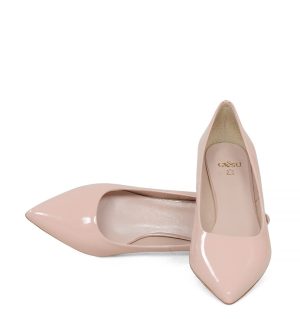 GASSU JESSICA Różowe czółenka na niskim - z przodu