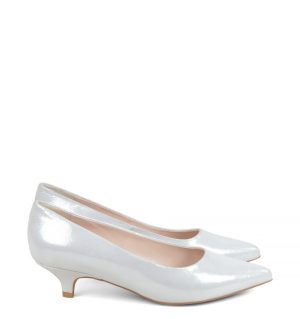 GASSU JESSICA - Jasne srebrne buty na wesele - bokiem