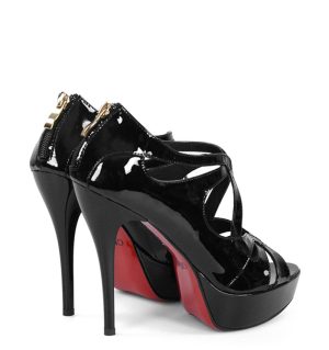 GASSU KATARIINA - Czarne Sandały na platformie - po skosie