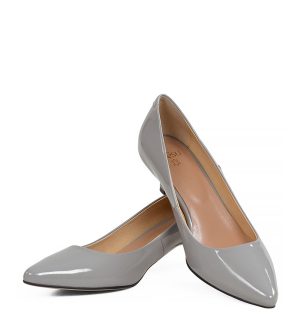 GASSU MICHELLE - Popielate niskie szpilki - z przodu