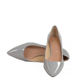 GASSU MICHELLE - Popielate niskie szpilki - z przodu