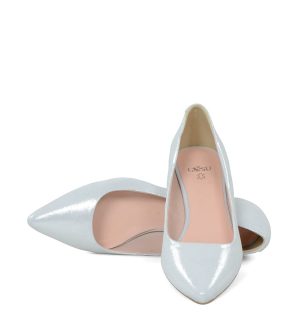 GASSU MICHELLE to idealne srebrne buty ślubne - z przodu