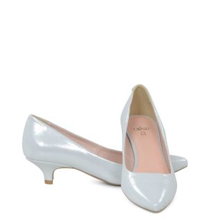 GASSU MICHELLE to idealne srebrne buty ślubne - z przodu