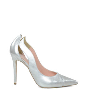 GASSU RENI szpilki srebrne na wysokim obcasie - bokiem