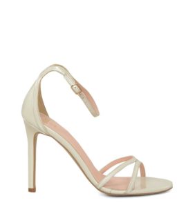 GASSU SOPHIA Sandały ecru szpilki - bokiem