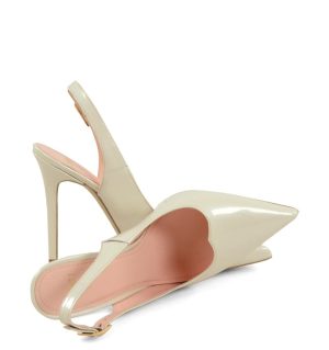 LARISSA - Szpilki ecru z odkrytą piętą - z przodu