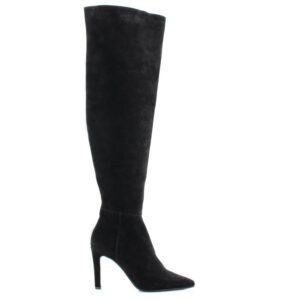 ASTRID czarne kozaki muszkieterki na szpilce - bokiem