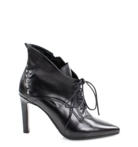 MARY - czarne botki na szpilce - bokiem