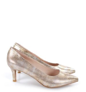 Złote szpilki - bokiem