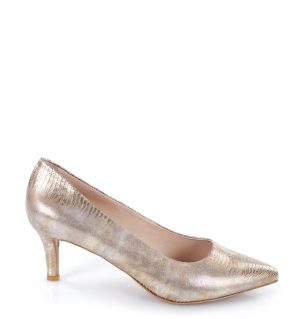 Złote szpilki - bokiem