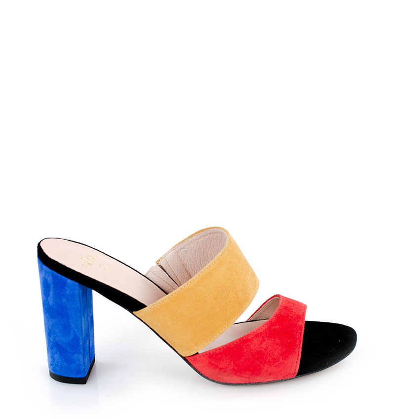 LUNA - Kolorowe klapki na słupku - bokiem