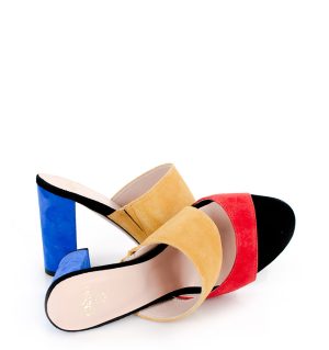 LUNA - Kolorowe klapki na słupku - z przodu