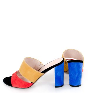 LUNA - Kolorowe klapki na słupku - z tyłu