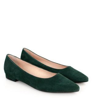 LAIA - Ciemno zielone baleriny - po skosie