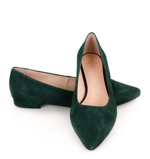 LAIA - Ciemno zielone baleriny - z przodu