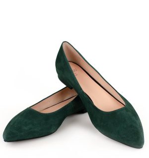 LAIA - Ciemno zielone baleriny - z przodu
