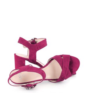 Gassu VIVIAN różowe sandałki na słupku - z przody
