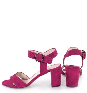 Gassu VIVIAN różowe sandałki na słupku - z tyłu