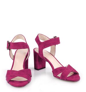Gassu VIVIAN różowe sandałki na słupku - z przodu