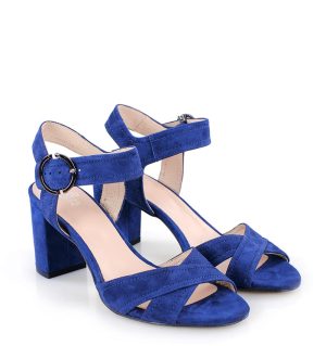 Gassu VIVIAN niebieskie sandałki na słupku - po skosie