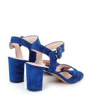 Gassu VIVIAN niebieskie sandałki na słupku - po skosie