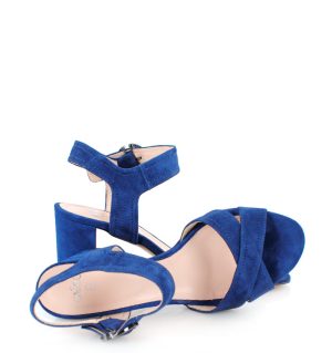 Gassu VIVIAN niebieskie sandałki na słupku - z przodu