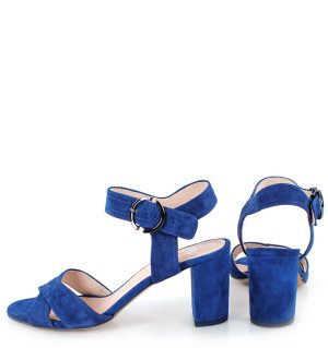 Gassu VIVIAN niebieskie sandałki na słupku - z tyłu