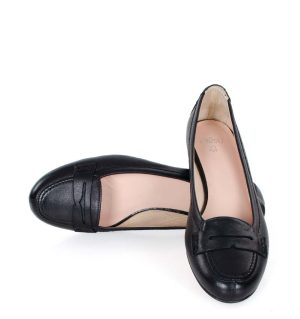 Granatowe baleriny - z przodu