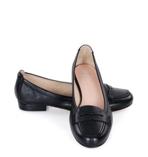 Granatowe baleriny - z przodu