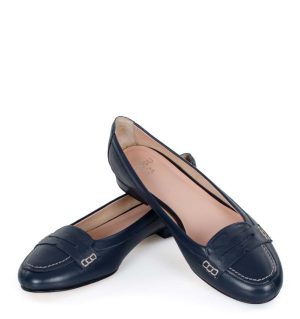 Granatowe baleriny - z przodu