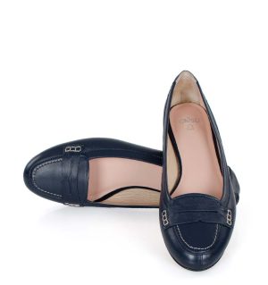 Granatowe baleriny - z przodu