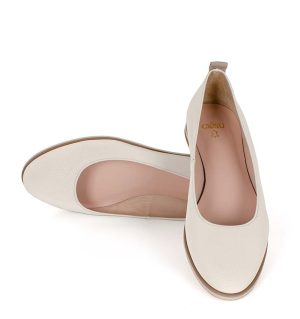 Jasno beżowe baleriny - z przodu