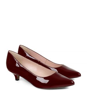 JESSICA Bordowe niskie szpilki