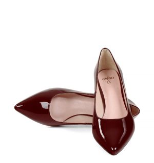 JESSICA Bordowe niskie szpilki