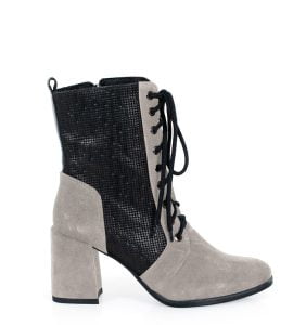 MADISON - Jasno szare botki za kostki na słupku - bokiem