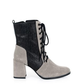 MADISON - Jasno szare botki za kostki na słupku - bokiem
