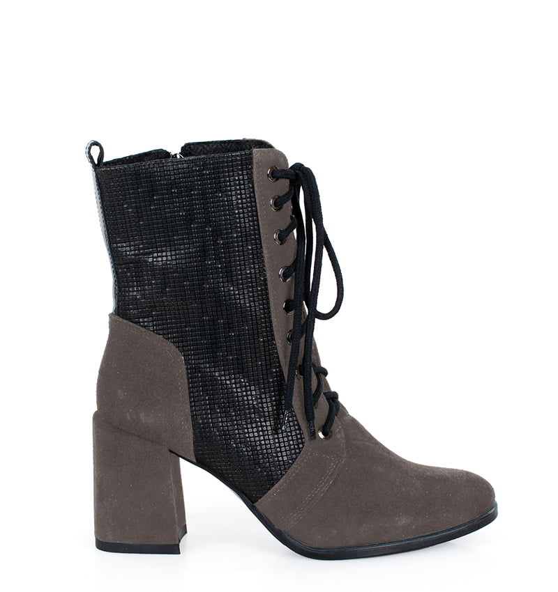 MADISON - Ciemno szare botki za kostki na słupku - bokiem