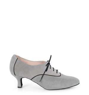 PILAR - Szare buty treningowe do tańca, lamówka czarna