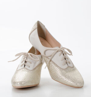 PILAR - Złoto beżowe buty treningowe do tańca - obrazek 5