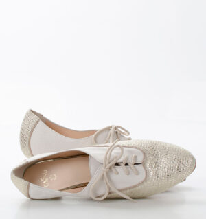 PILAR - Złoto beżowe buty treningowe do tańca - obrazek 6