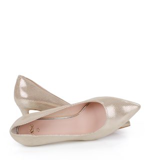 JOAN - Złote szpilki średni obcas - obrazek 7