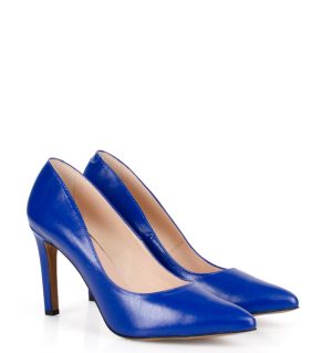 LENA - Niebieskie cobaltowe szpilki - obrazek 3