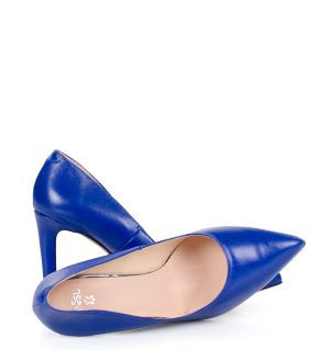 LENA - Niebieskie cobaltowe szpilki - obrazek 5