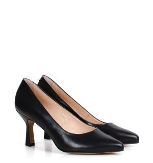 NADINE - Czarne szpilki średni obcas - obrazek 3