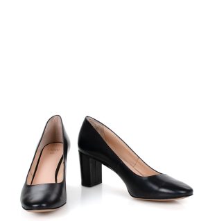 NORMA - Czarne czółenka na słupku licowe - obrazek 7